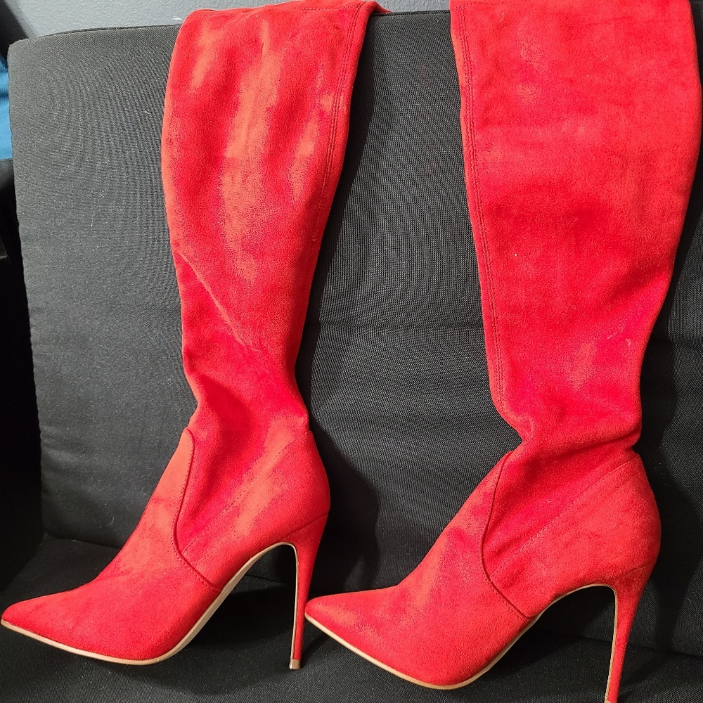 Red Steve madden boots